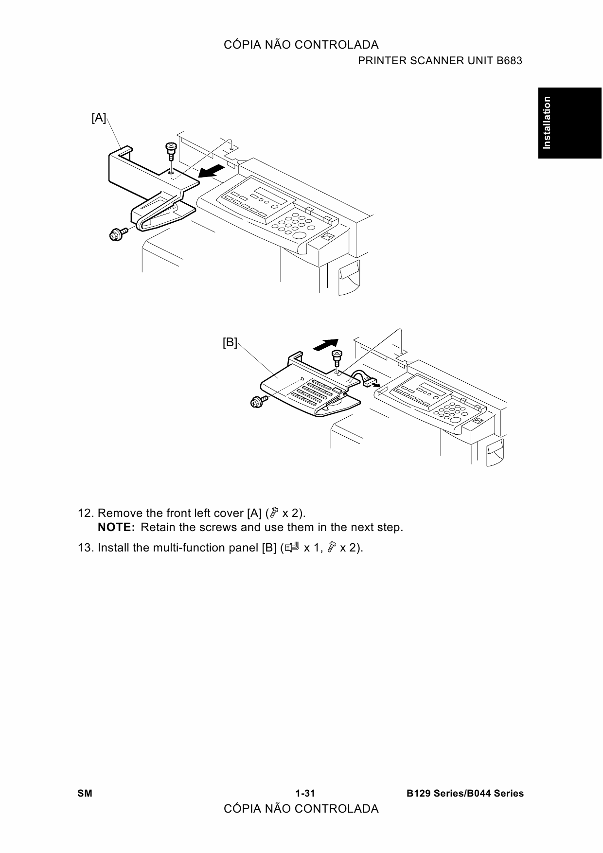 RICOH Aficio 120 1013 1013f 1515 1515F 1515MF B129 B130 B168 B169 B044 B045 B046 Service Manual-6